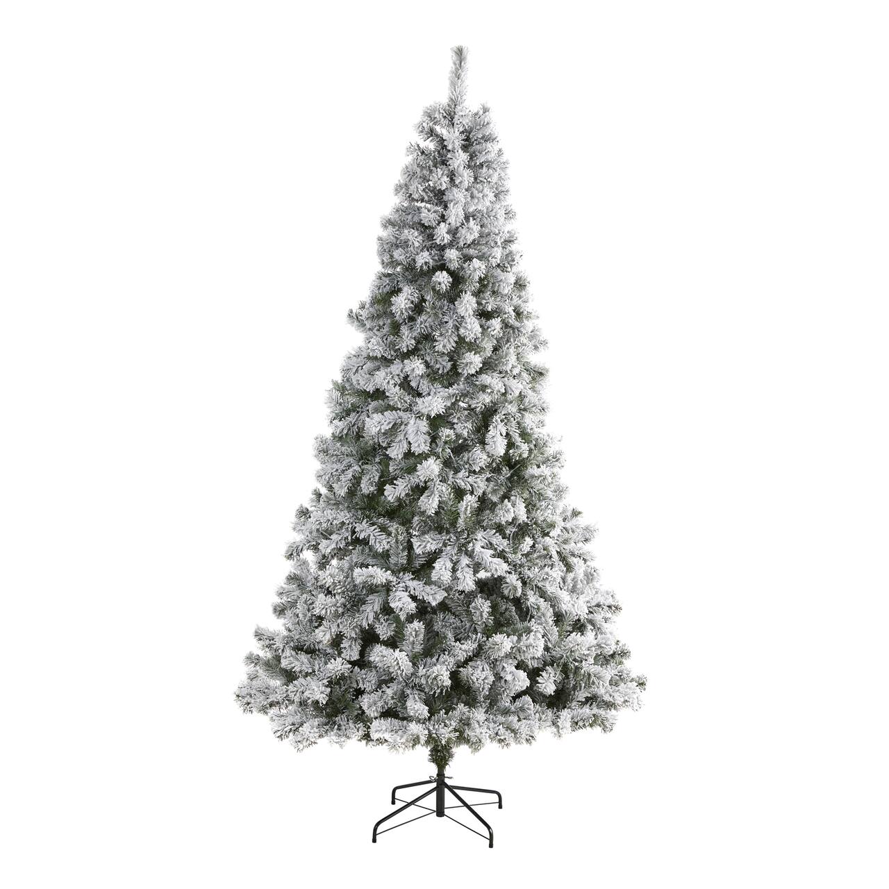 8ft. Unlit Flocked West Virginia Fir Artificial Christmas Tree
